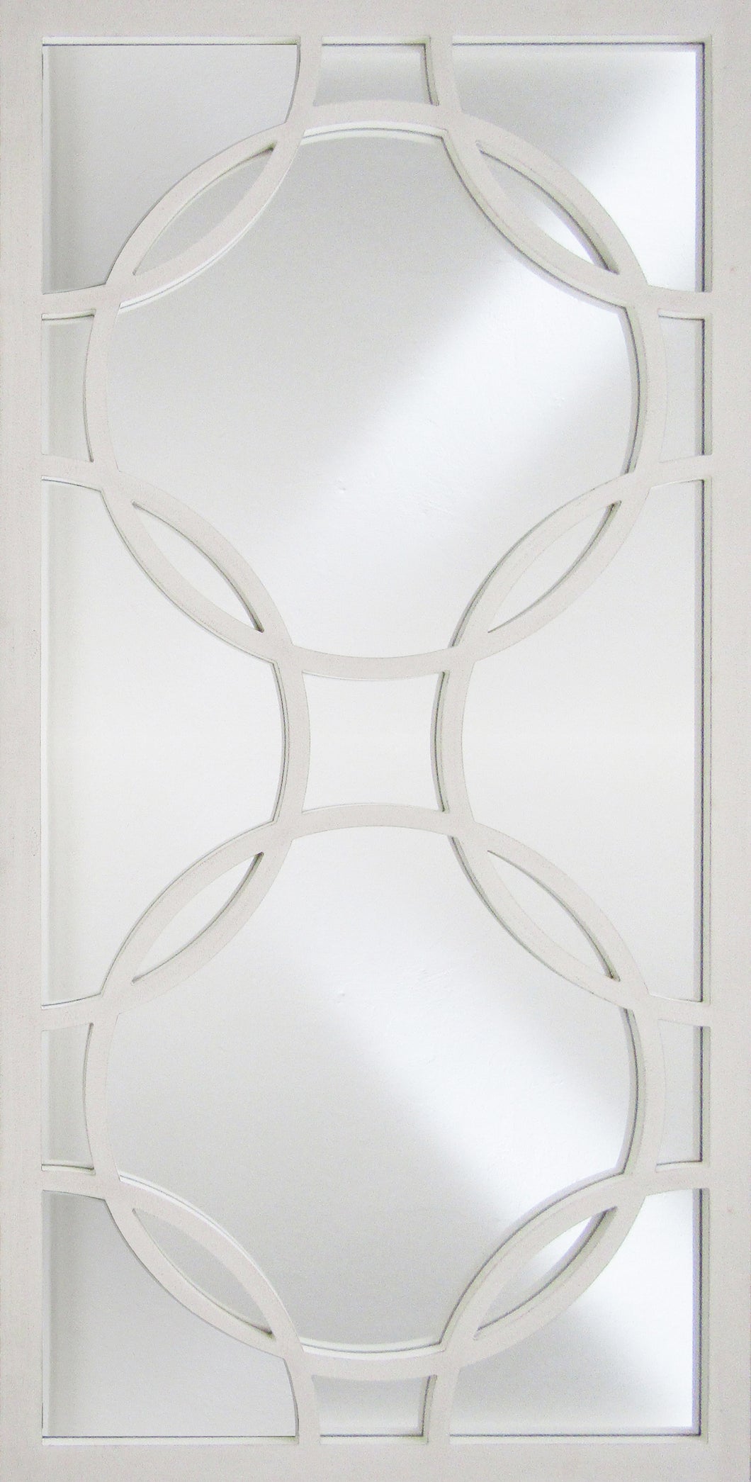 white detailed cutout mirror
