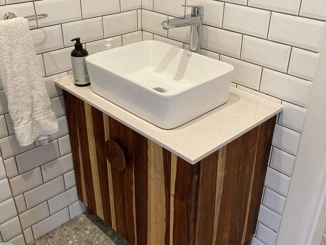 bathroom vanity floating solid wood