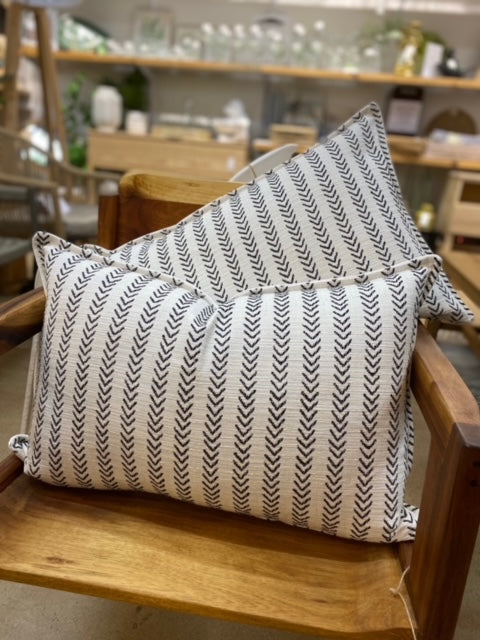 Cushion - Black and White Chevron